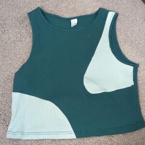 Amazon Green and Cream Tank Top